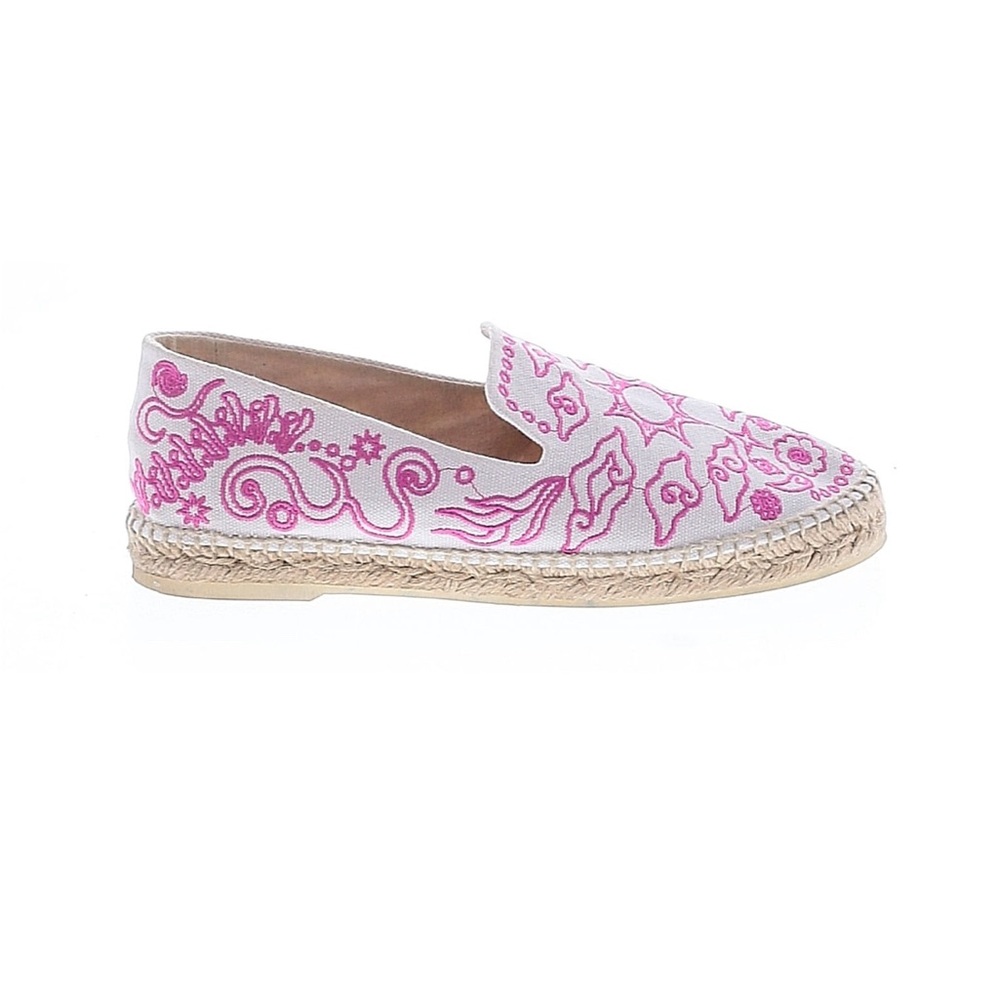 Pink Embroidered Slip-On Espadrille